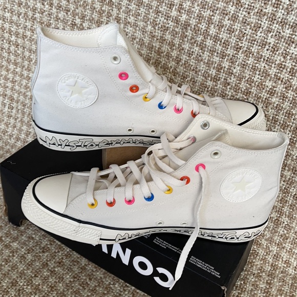 Converse Ctas Hi Egret/Hyper Pink/Black MEN`S - Picture 11 of 16